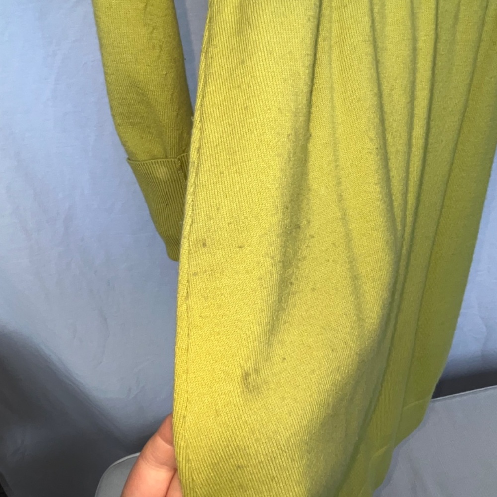 DONATED -  Karen Millen (2) chartreuse (lime green/yellow) soft wool mini dress. - Picture 13 of 16